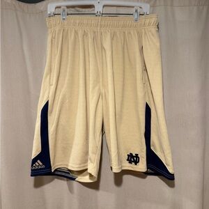 Adidas Notre Dame Workout Shorts